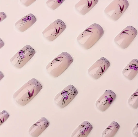Elegante Blumendesign Acryl-Nagelkunst-Verstärkungen Karnz