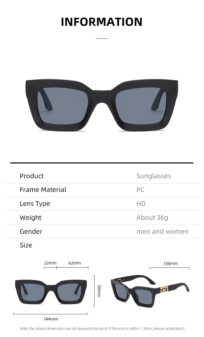 Damen Quadratische Sonnenbrille mit luxuriösem Design Karnz