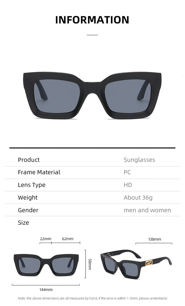 Damen Quadratische Sonnenbrille mit luxuriösem Design Karnz