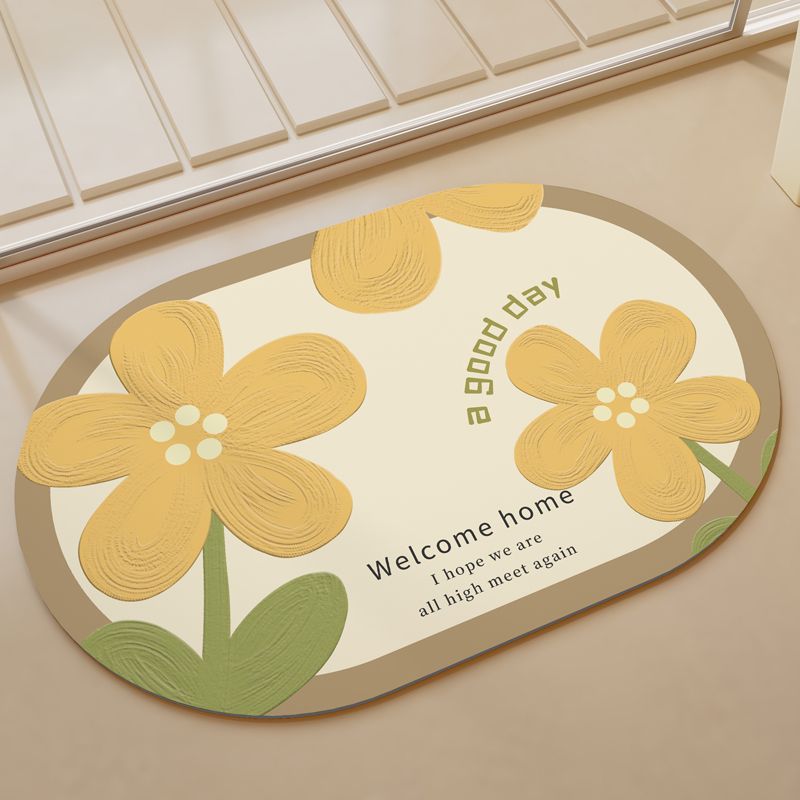 Charmante Blumen Willkommensmatte Karnz