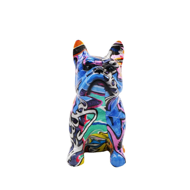 Kreative Bulldoggenfigur aus handbemaltem Kunstharz Karnz