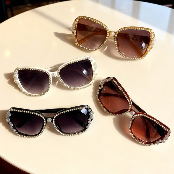 Verschnörkelte Katzenaugen-Sonnenbrille Karnz