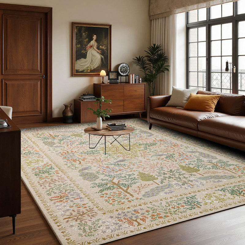 Premium Floral Bestickter Teppich