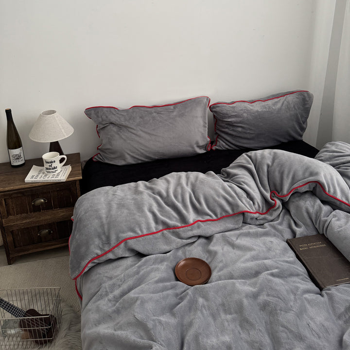 Premium Weiches Plüsch Bettwäsche Set
