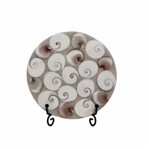 Dekorative Servierplatte mit Muschelthema