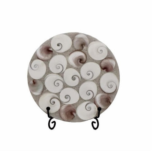Dekorative Servierplatte mit Muschelthema