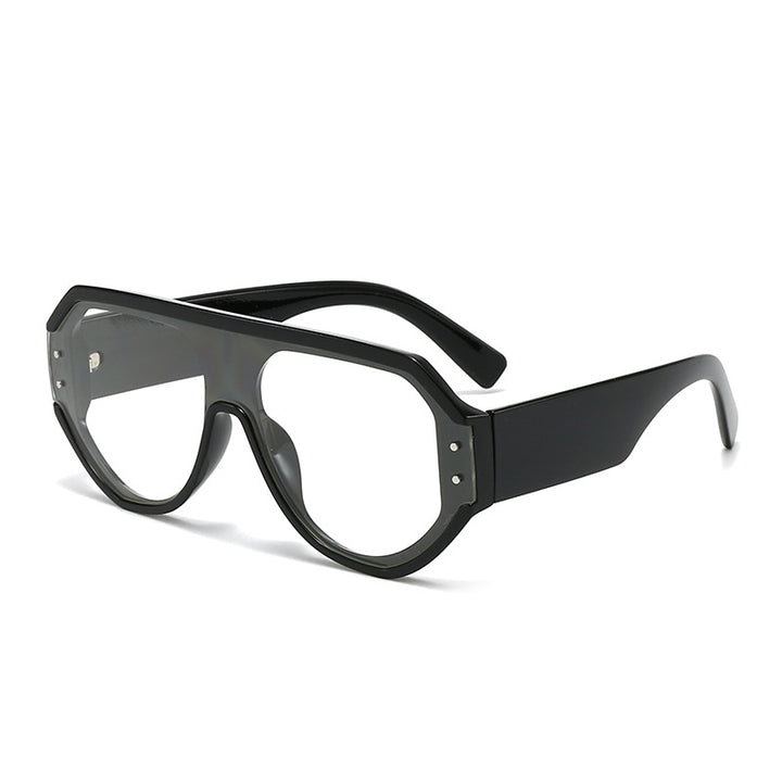 Damen modische oversized Sonnenbrille mit breitem Rahmen Karnz