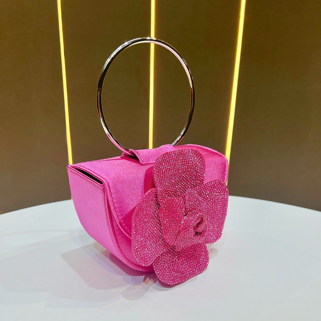 Florale Verziehrte Abend-Handtasche