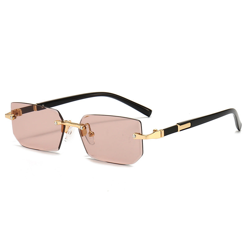 Damen elegante und modische Sonnenbrille mit transparentem Rahmen Karnz