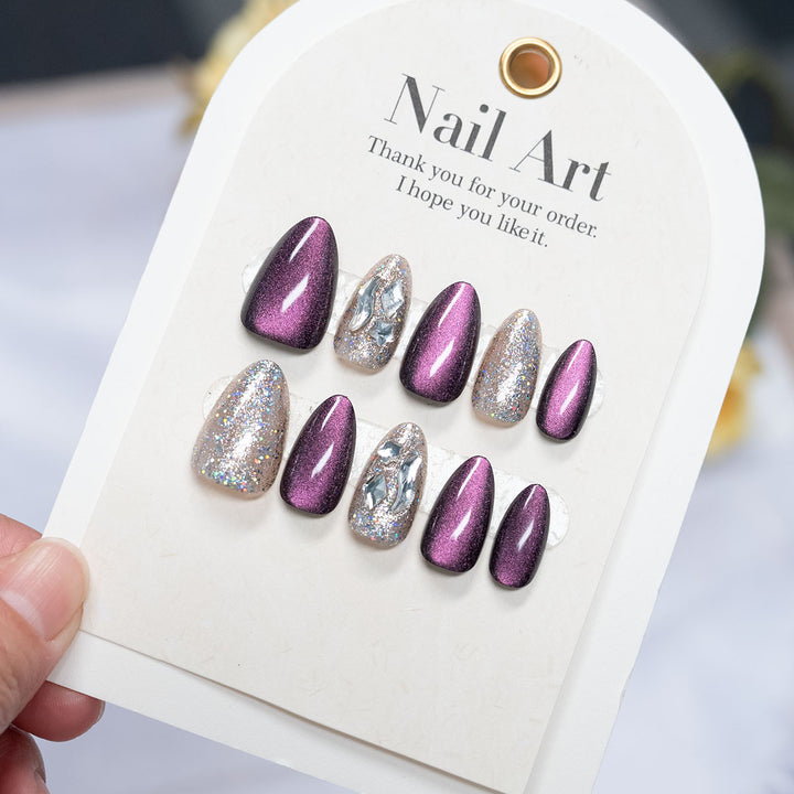 Hochglanz Press-On Nagelkunst