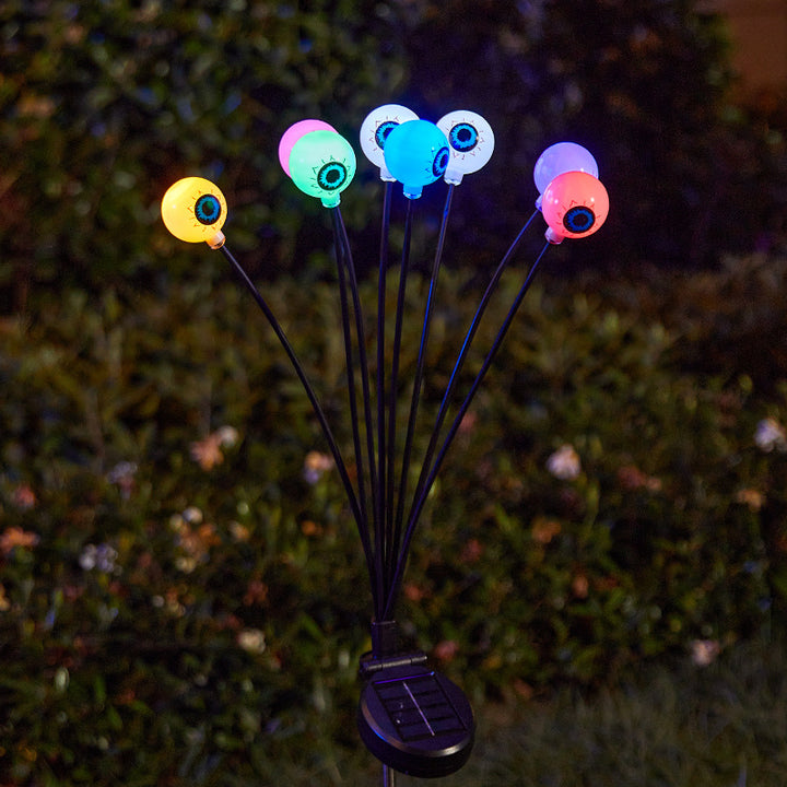 Gruselige Gartenlichter mit Augen-Motiv Karnz