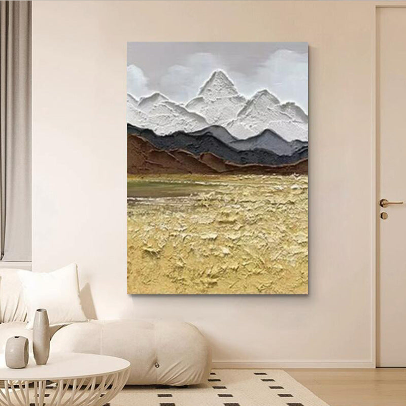 Zeitgenössische texturierte Berglandschaft Kunstwerk