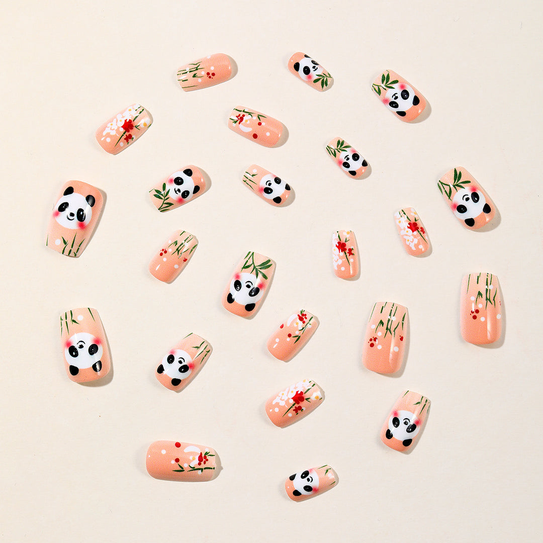Verspielt Panda-Themen 3D Nagelkunst Set Karnz