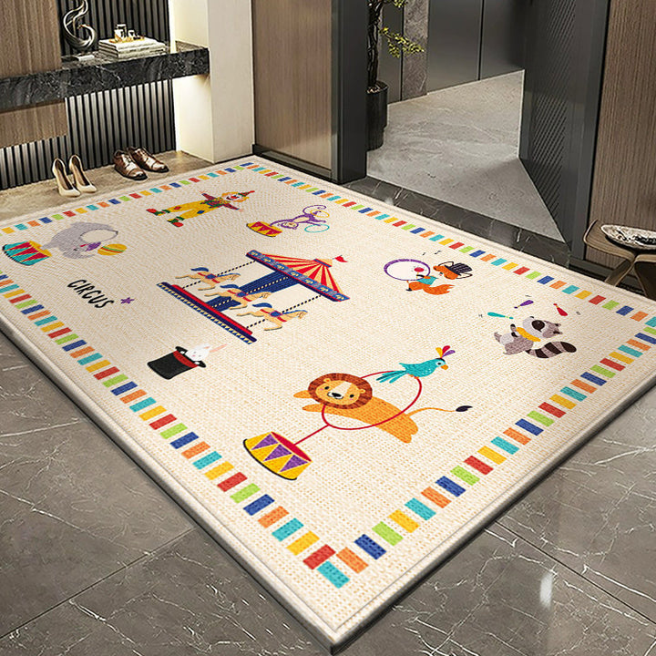 Kinderfreundlicher Spielteppich im Zirkus-Thema
