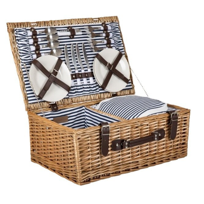 Damen Picknickkorb mit integriertem Geschirrset und platzsparendem Design Karnz