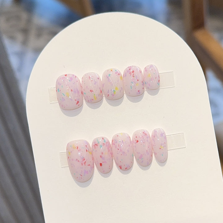 Kunstnagelset mit Funkelnden Akzenten Karnz