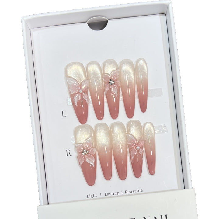 Floral Art Stiletto Press-On Nagelset Karnz