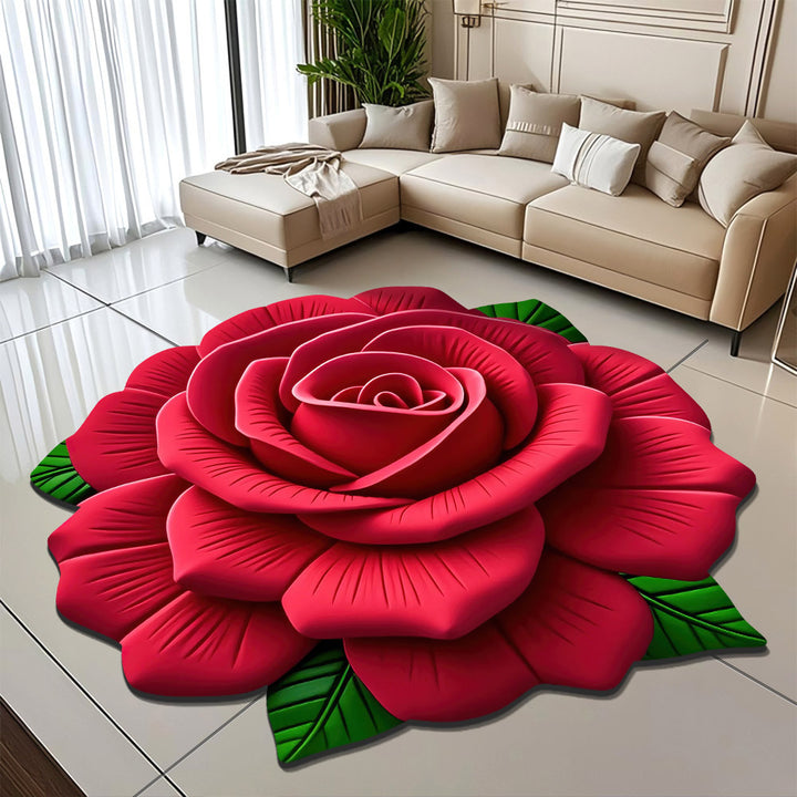 Floral-Themen Plüsch Bereichsteppich