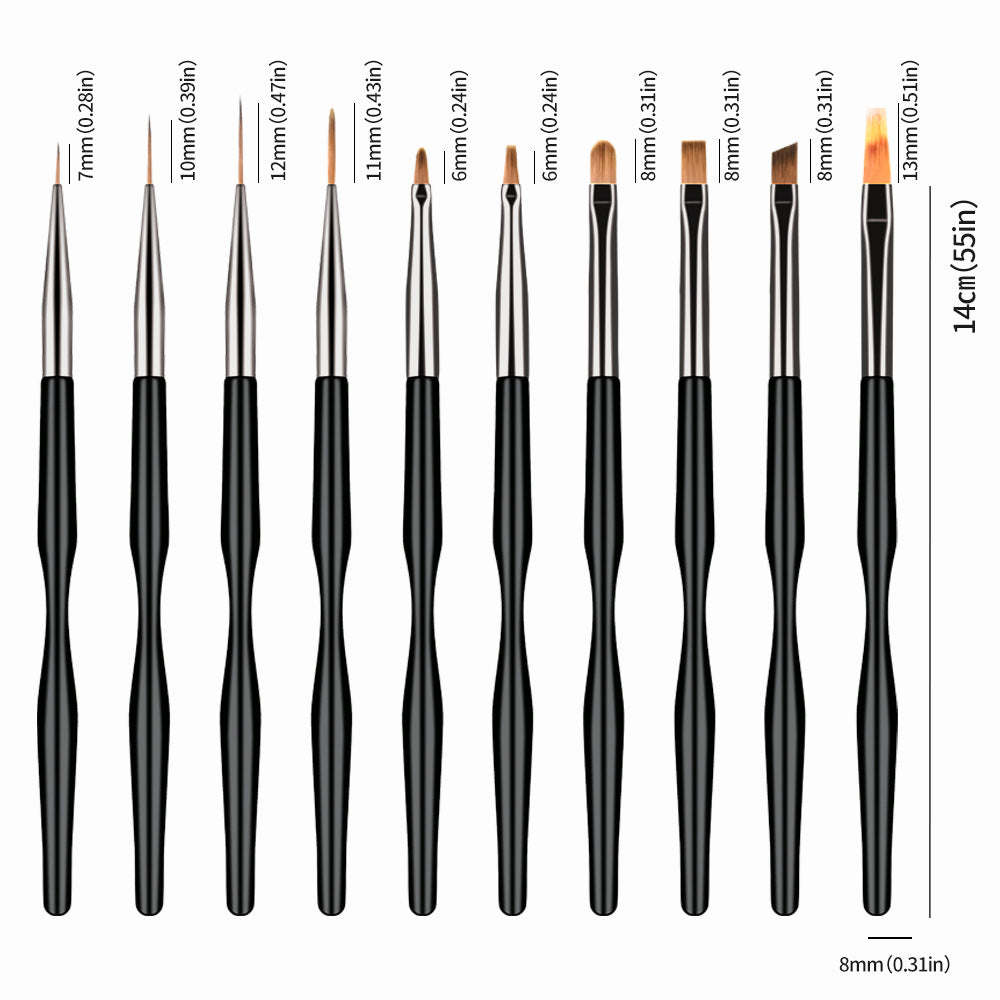 Präzisions-Nagelkunst-Detailpinsel-Set Karnz 1787228377
