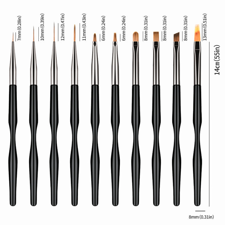 Präzisions-Nagelkunst-Detailpinsel-Set Karnz 1787228377