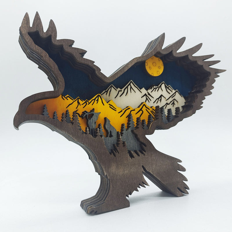 3D Kreatives Holz Tier Schnitzerei Handwerksgeschenk | Karnz