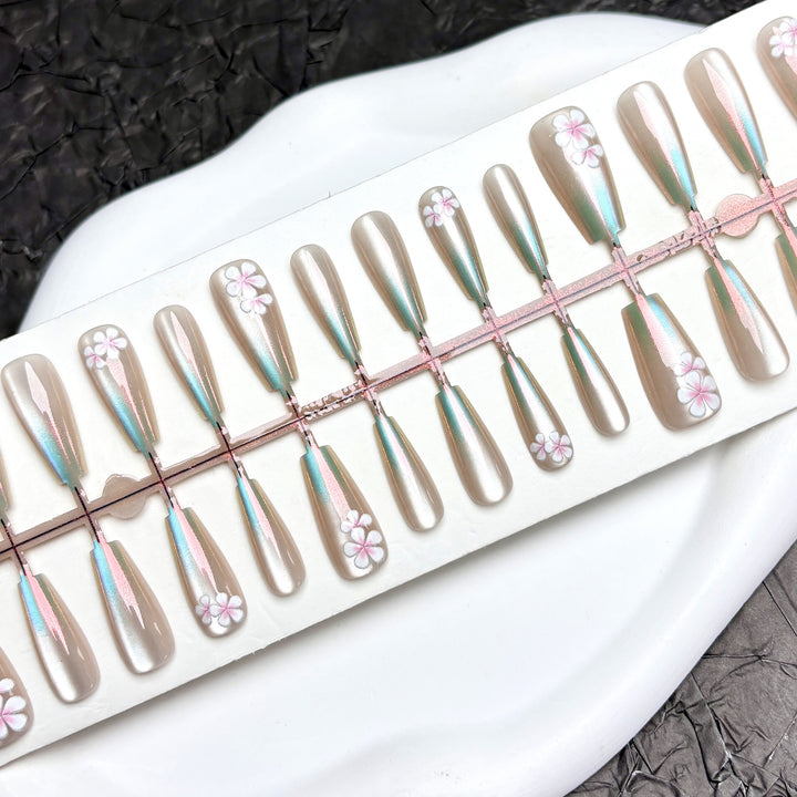 Dekoratives Blumendesign Druck-Nagelkunst-Set 1790745832