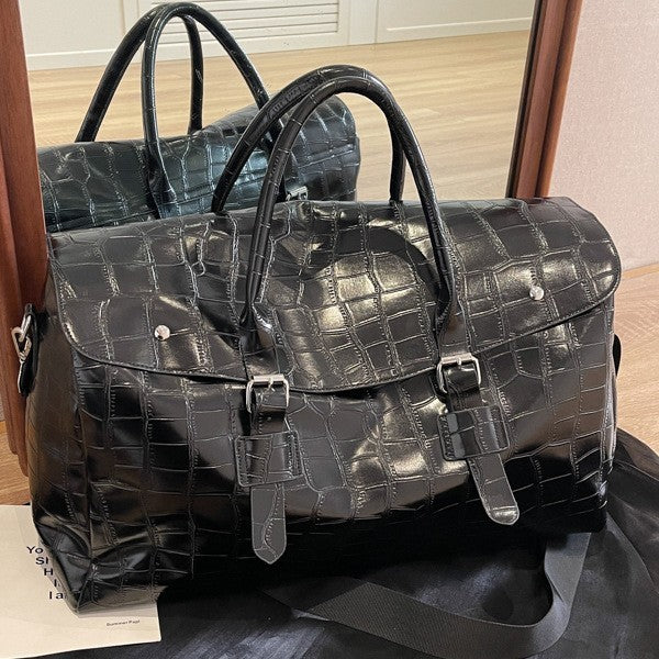 Premium Krokodiltextur Reise-Dufflebag