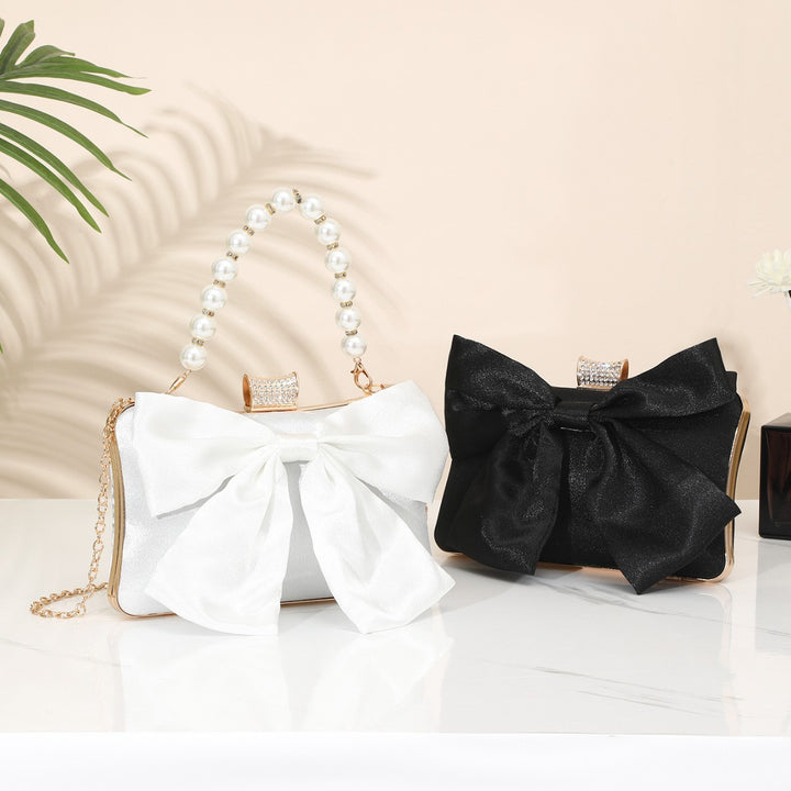 Elegante Satin Schleifen Schultertasche