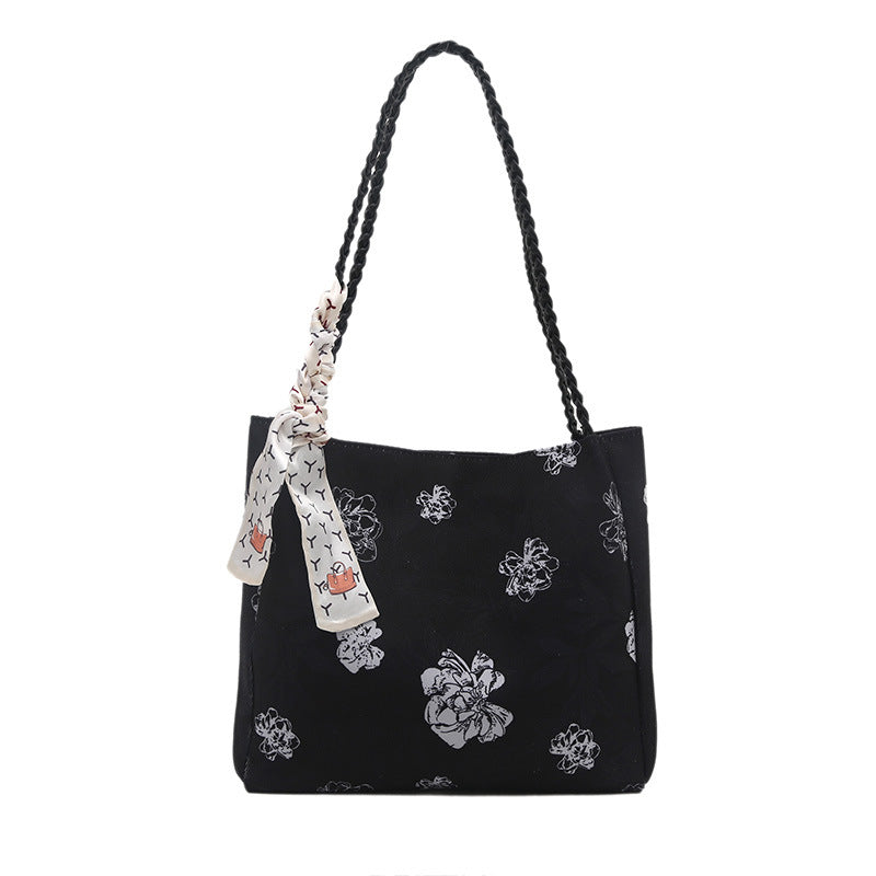 Blumenmuster Schulter Tote Bag Karnz