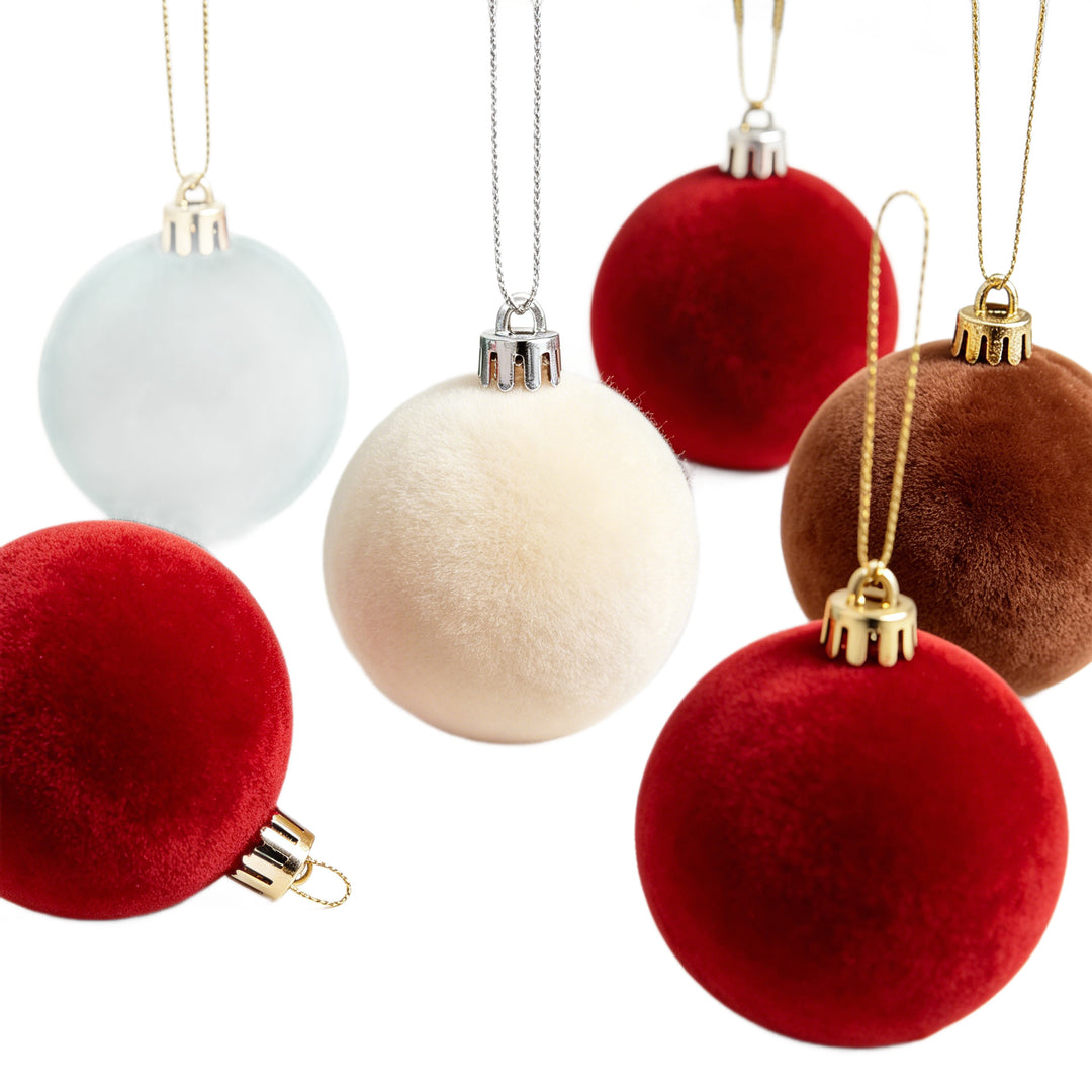 Elegante Samt Weihnachtsbaumkugel