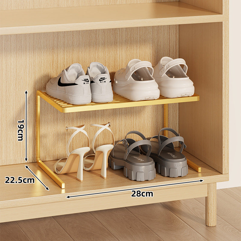 Kompakte Doppel-Schicht Verstellbare Schuhregal Erhöher für Schrank und Kleiderschrank