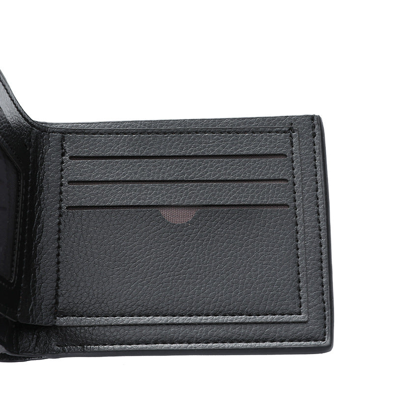 Strukturierte Leder Brieftasche Karnz