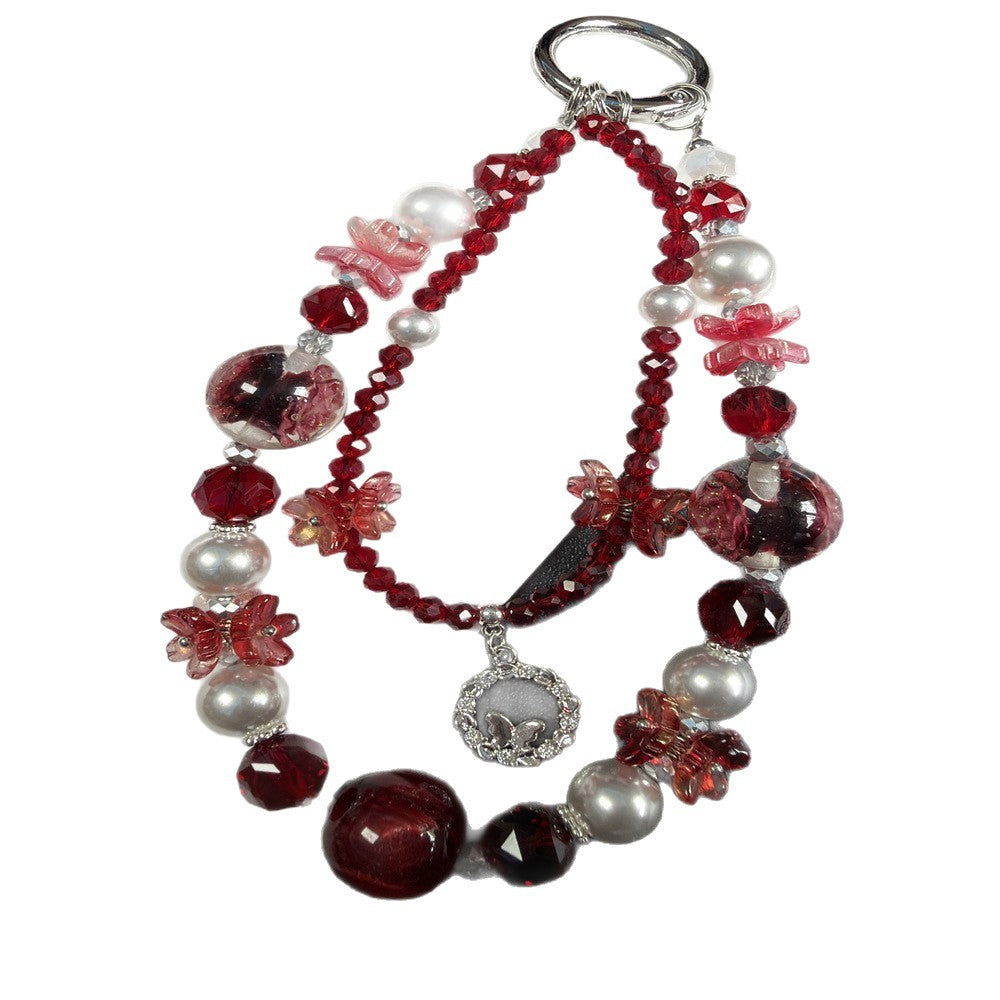 Florale Perlen Charm Halskette Karnz