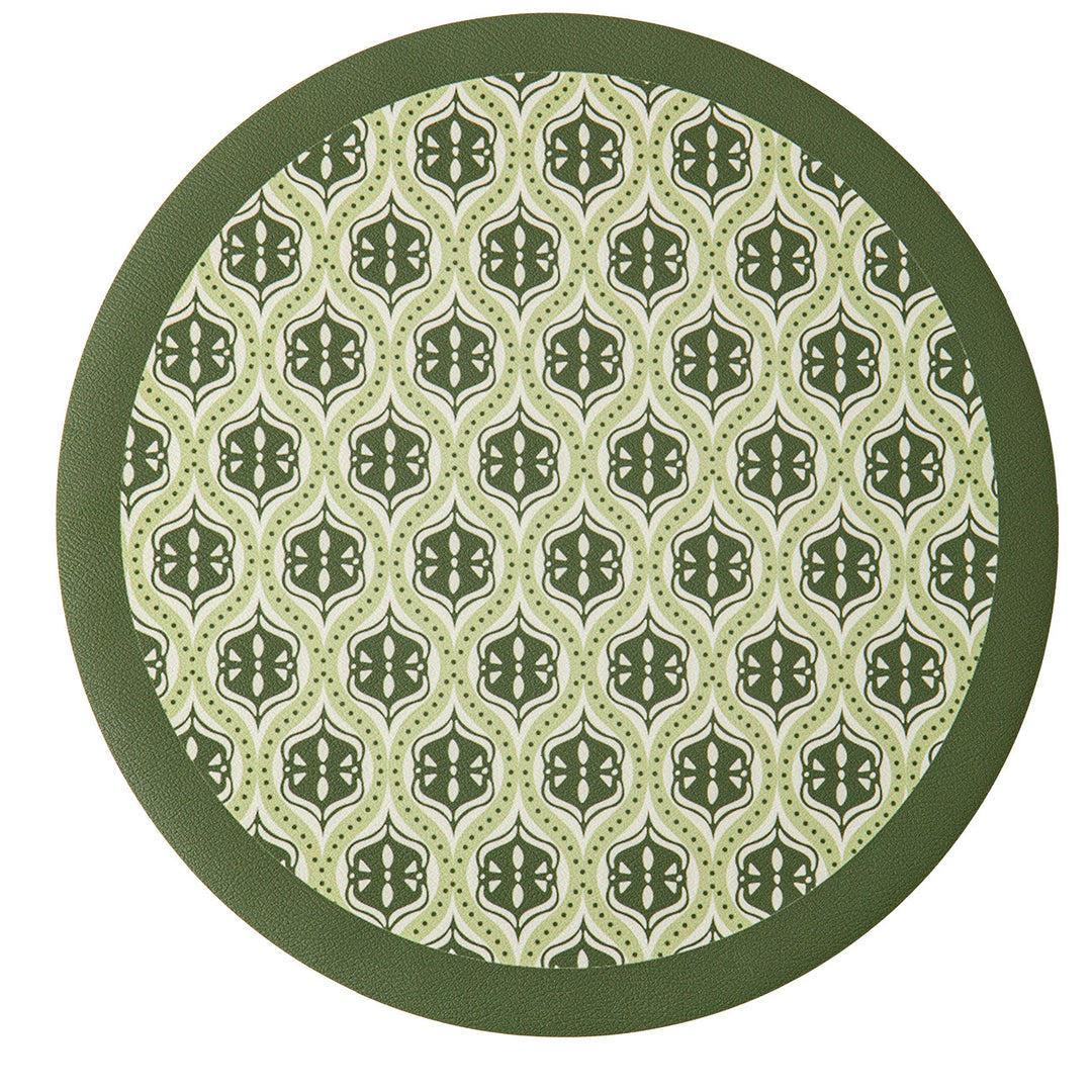 Runder dekorativer Teppich mit floraler Tierillustration und feiner Jacquardstruktur Karnz