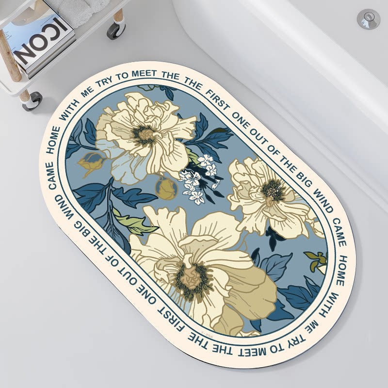 Florale verziertes Memory-Schaum-Badmatte