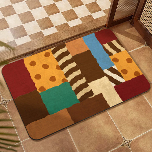 Farbenfrohes Patchwork-Bereichsmatte
