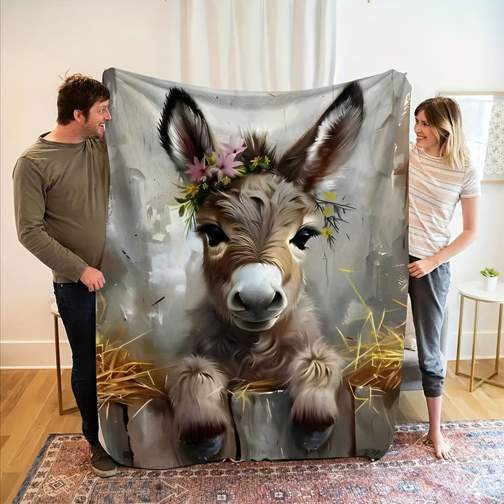 Weiche Cartoon-Dackel-Themen-Fleece-Decke
