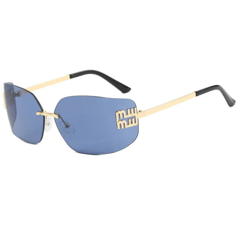 Schicke Übergroße Geometrische Sonnenbrille