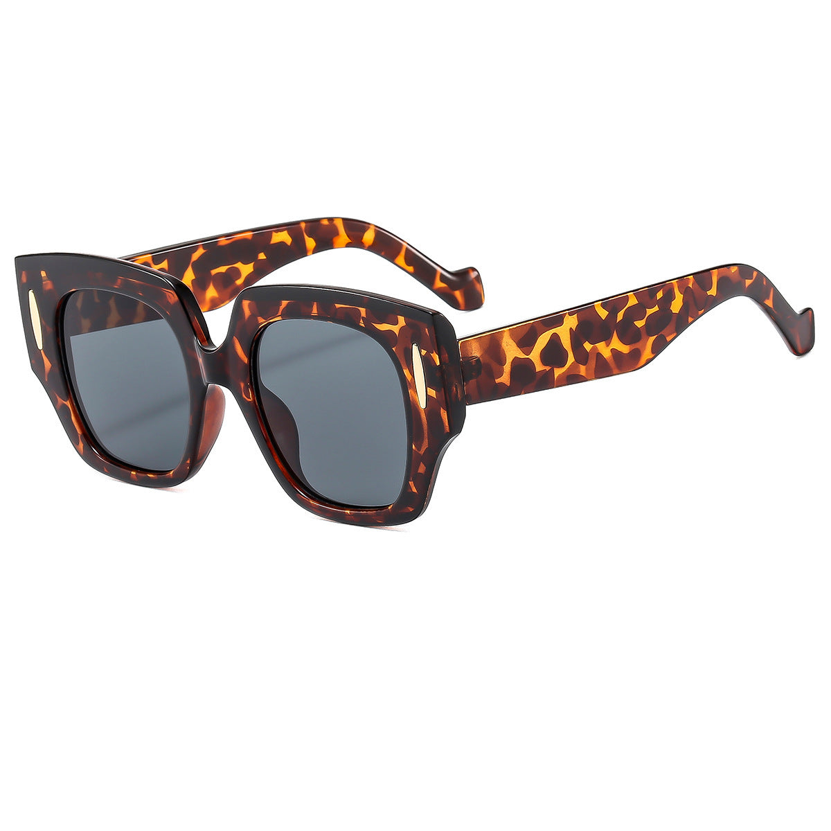 Damen Geometrische Oversized Sonnenbrille mit luxuriösem Akzent Karnz