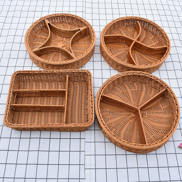 Multi-Abteil Geflochtener Organizer Tray Karnz