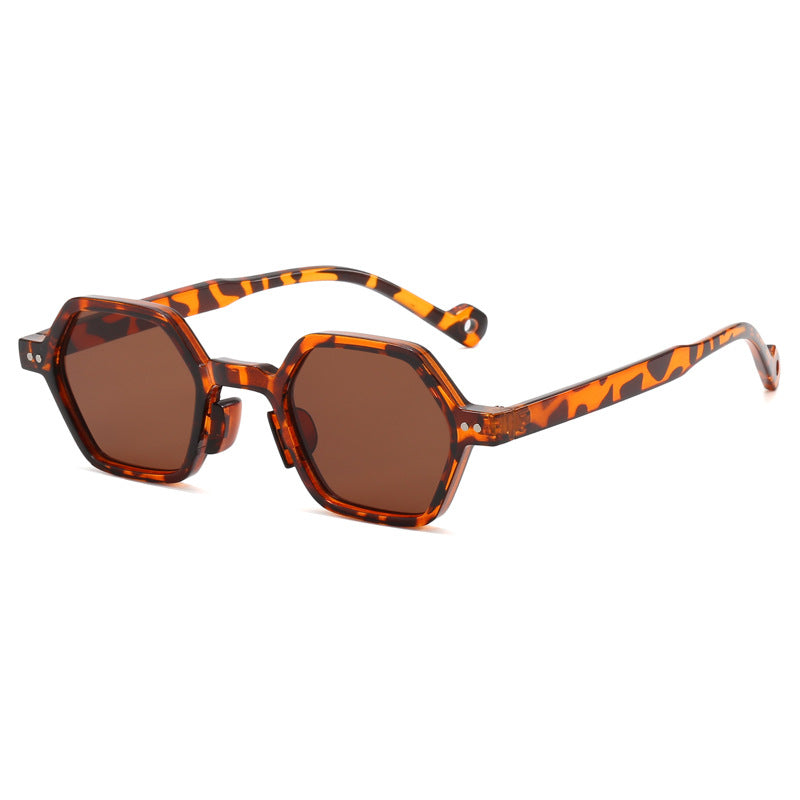 Damen Geometrische Sonnenbrille im modernen Hexagon-Design Karnz