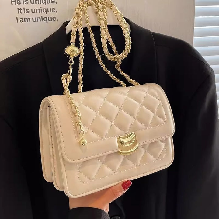Gepolsterte Kette-Detail Crossbody-Handtasche Karnz