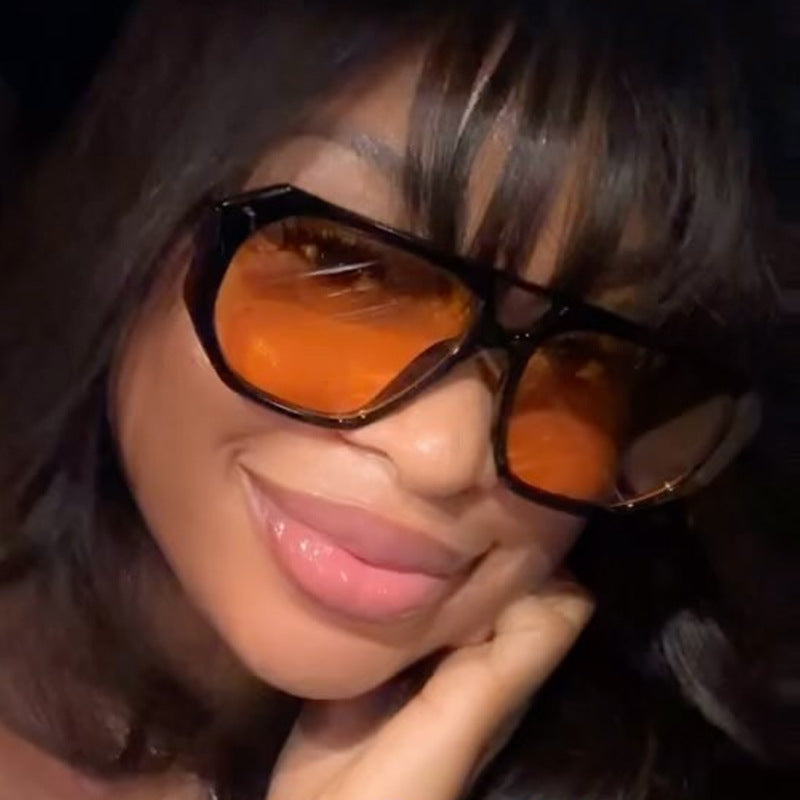 Damen Sonnenbrille im modischen Hexagon-Design mit UV-Schutz Karnz