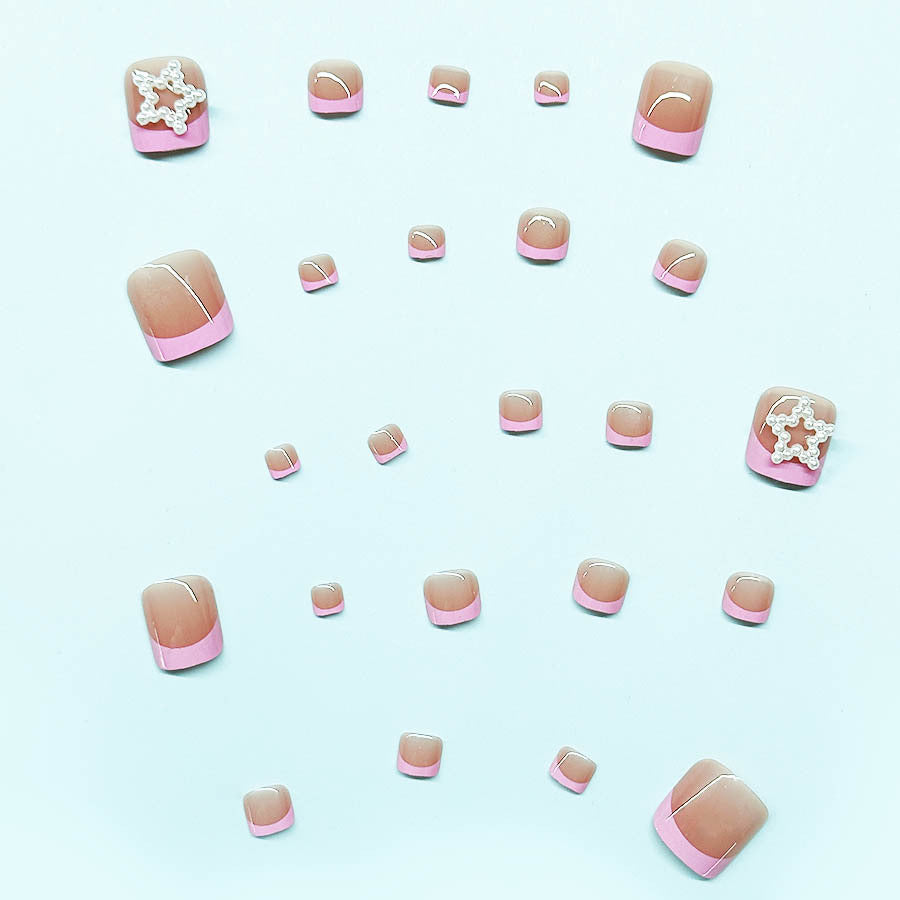 Fußnagelkunstset mit stilvollen 3D-Verzierungen Karnz