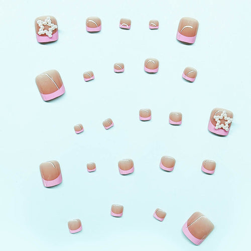 Fußnagelkunstset mit stilvollen 3D-Verzierungen Karnz