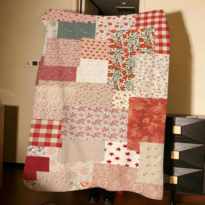 Patchwork-Design-Wurfdecke