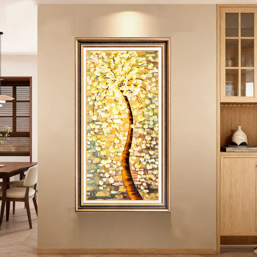 Elegante Blumenreiche Leinwand Wandkunst