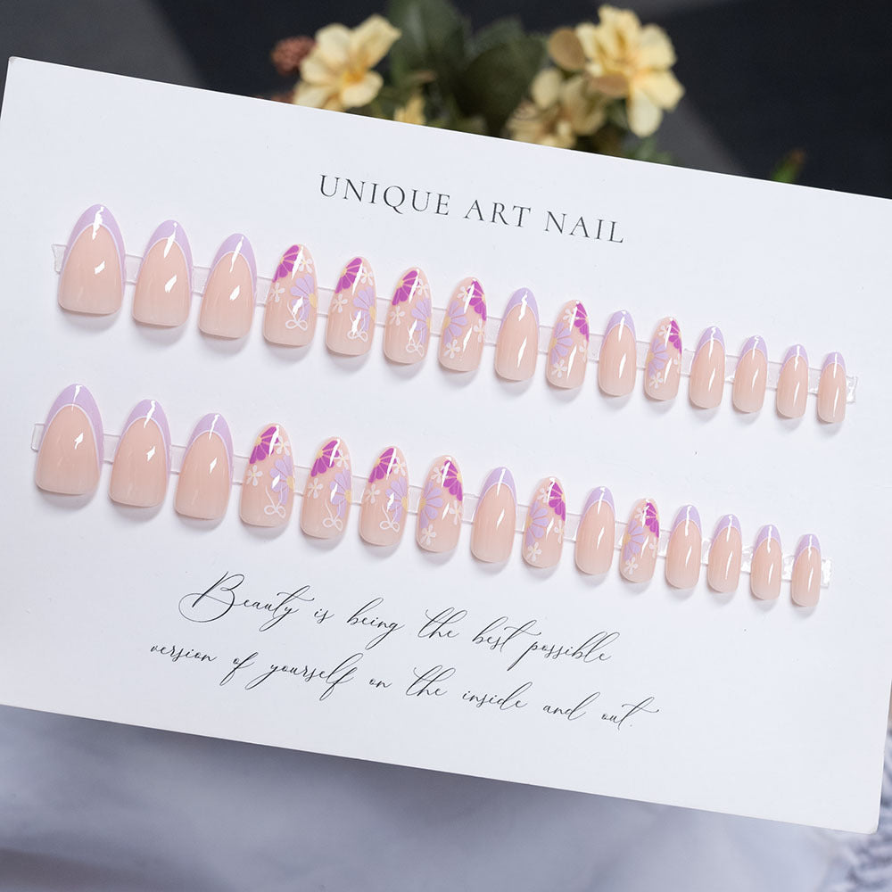 Elegantes Artikuliertes Press-On Nagelset
