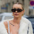 Damen modische oversized Sonnenbrille mit breitem Rahmen und schützenden Gläsern Karnz