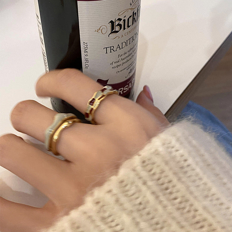 Chic Floral Verstellbares Ring Set Karnz